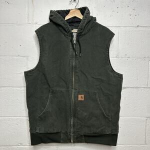 Carhartt Hooded Quilted Canvas Vest “Moss Green” 100121